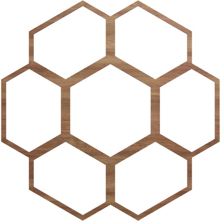 Ekena Millwork Florin Wood Fretwork Pierced Ceiling Medallion, Walnut, 32"OD x 11 1/4"ID x 3/8"T CMWP32X32X0375FOWA